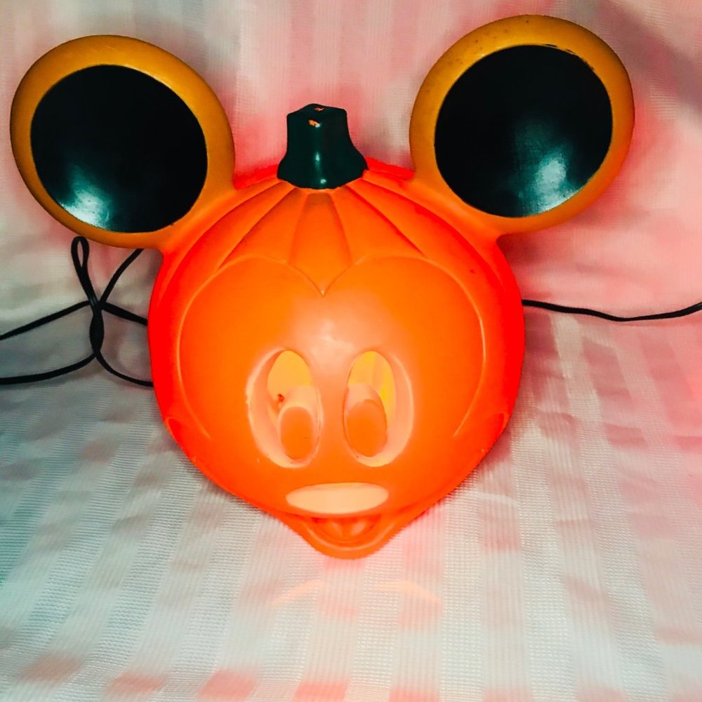 Disney Mickey Mouse Halloween Blow Mold, Light Up Pumpkin, Sold as a Set - Picture 11 of 14